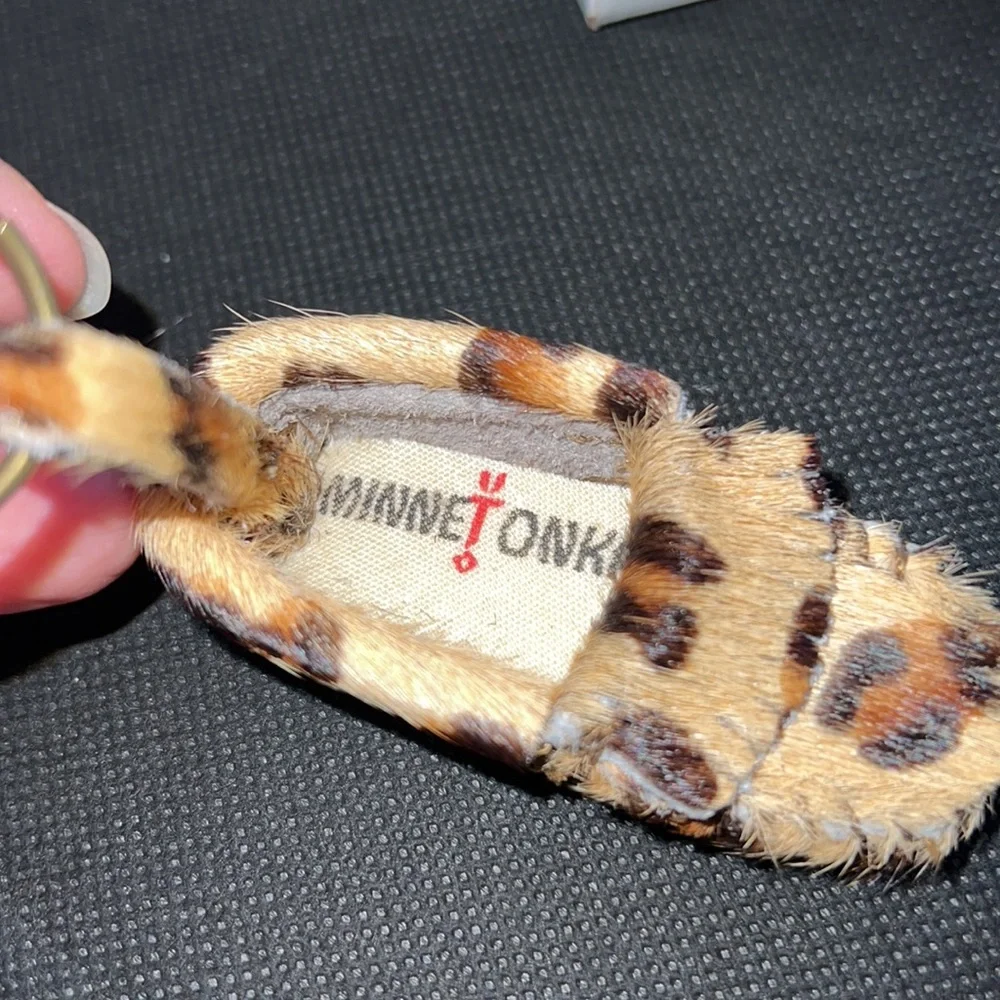Rare NIB MINNETONKA Mini Moc Key Rings Leopard three boxes
